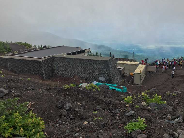 Yoshino trail, Mt Fuji. August at the 6th station.